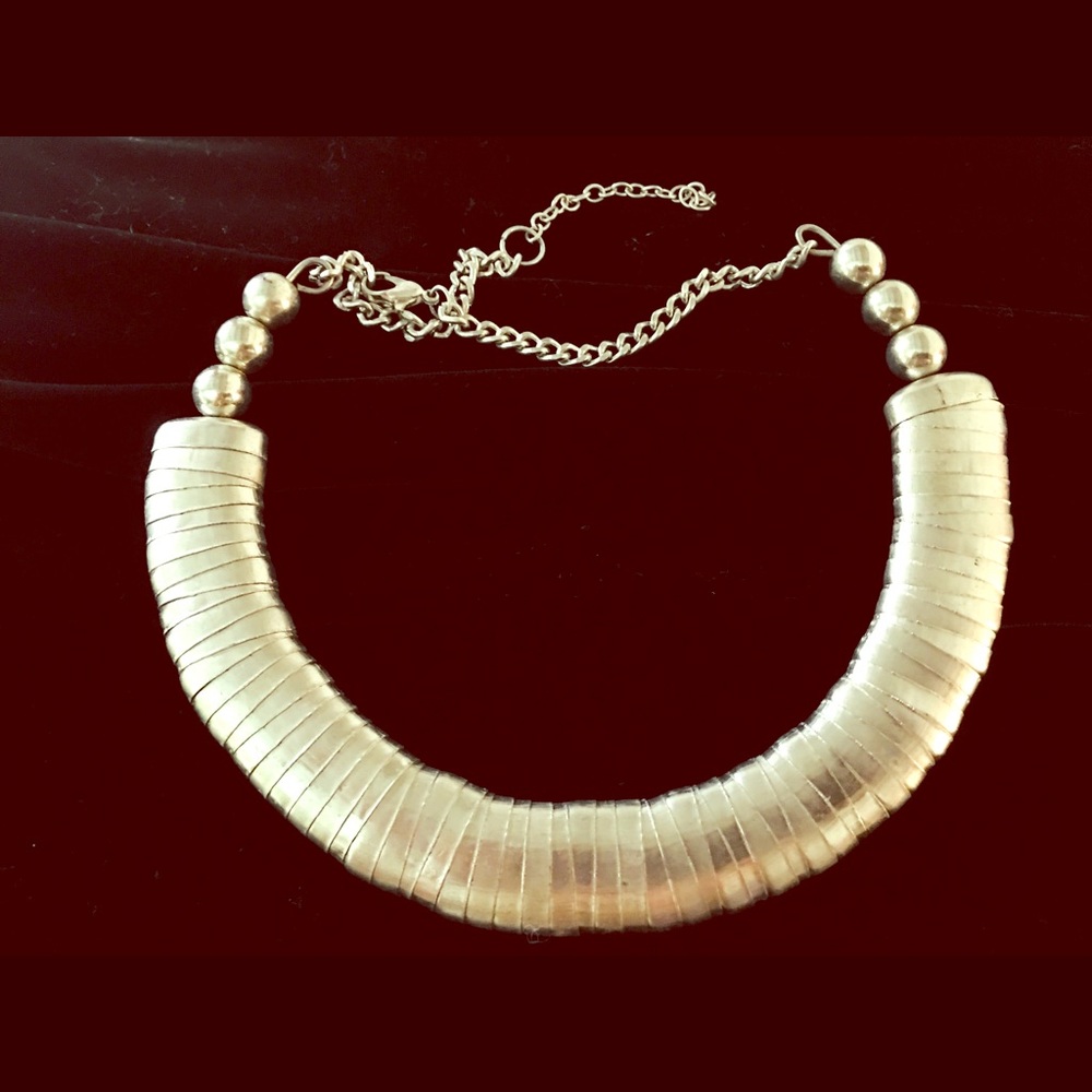 Silver statement choker